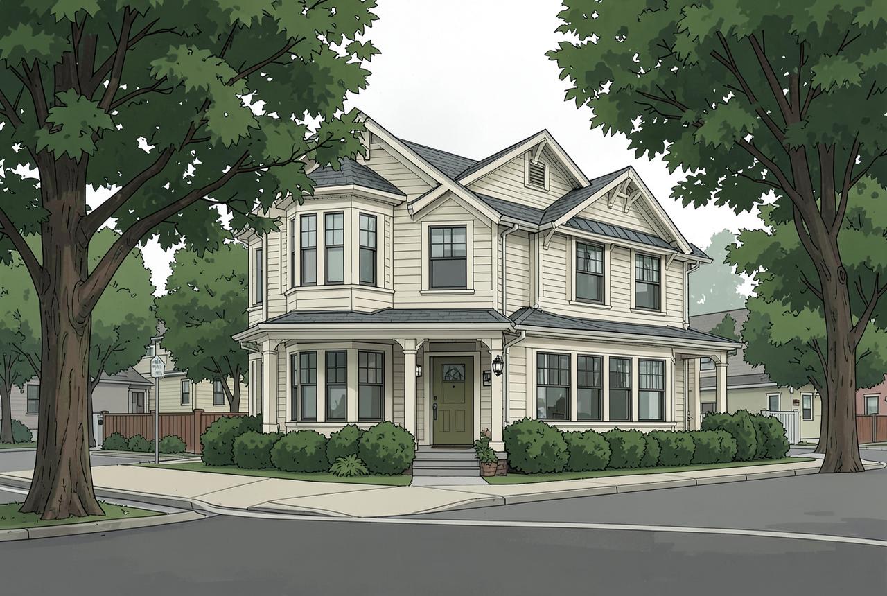 Oregon residential property on a tree-lined street